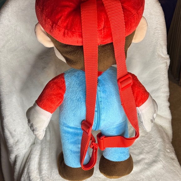 Nintendo Red and Blue Mario Plush Backpack, EUC - Picture 5 of 11